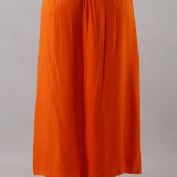 kanchuk Women Flared Orange Viscose Rayon Trousers image 3