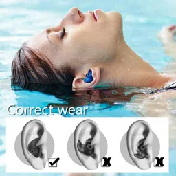 james 1 Pair Swimming & Surfing Waterproof Reusable Soft Silicone Ear Plug image 3