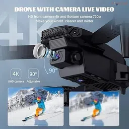 rbr E88 Pro Drone 4k HD foldable With Camera HD Mini 720p Live Video Drone Drone image 5