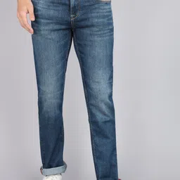 Men Slim Mid Rise Blue Jeans-image-13