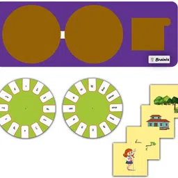 brainix 4-in-1 Tamil Wooden Puzzle Learning Toy for Kids image 3