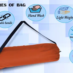 panchtatava LuxuryN.Orange_Stble_D.lock Exercise yoga Mat Cover Bag ONLY with Broad Strap image 2