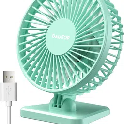 Gaiatop Small Desk Fan, Portable 3 Speeds Wind Mini Desktop Table Cooling Fan USB Single Button, Adjustment Mini Personal Fan USB Fan USB Fan image 1
