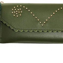 mahabal Casual, Party, Formal Black, Green Clutch image 3