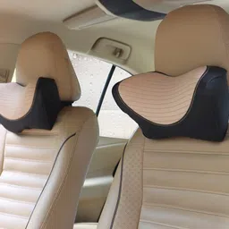 oshotto Black, Beige Fabric Car Pillow Cushion for Universal For Car image 5