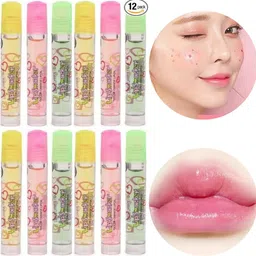 hidden beauty Lip Smacker Color change Natural glossy lip oil 12pcs (20 ml, Pink) FK2-picture-30