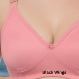 black wings Women Full Coverage Non Padded Bra image 4