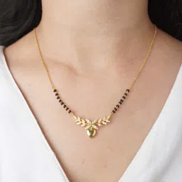 Beautiful AD Mangalsutra with 18 Inch Chain for Women Brass Mangalsutra-image-37