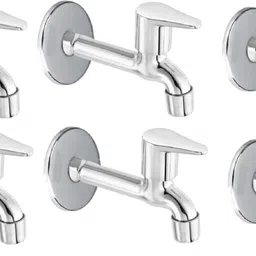 flo Premium quality stainless steel Jazz Long body Tap - Pack of 6 Bib Tap Faucet-picture-20