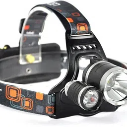 care 4 3 bulb LED Long Range rechargeable head torch light (2 battery) Torch image 1
