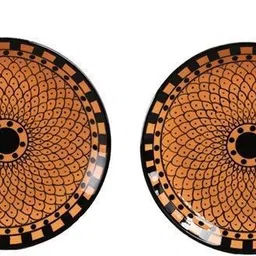 Ceramic Handmade Orange Flower Print 7 inch_NEW PTD295 Quarter Plate-image-8