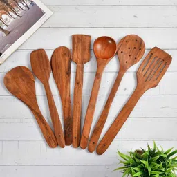 alifer shoppee Wooden Cooking and Serving Spoon set for kitchen Disposable Wooden Measuring Spoon Set image 4