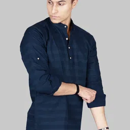 fubar Men Printed Cotton Blend Straight Kurta image 5