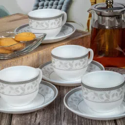 Cello Opalware Divine Coffee /Tea Cup Saucer Set (Set of 6pcs Cup & 6pcs Saucer) image 1