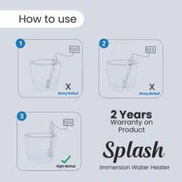 greenchef Splash Waterproof 1000 W Shock Proof Immersion Heater Rod image 4