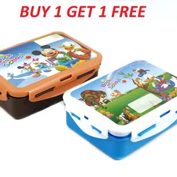 2 CONTAINERS DIVINE LUNCH BOX (Multicolor) 2 Containers Lunch Box-image-6
