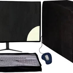 TAXSHVI COMPUTER COVER 3 SET 24 INCH for 24 inch MONITER, KEYBOARD, CPU - DESKTOP COVER image 1