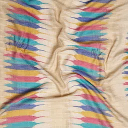 muffly Printed Pure Wool Men Beige Stole image 5