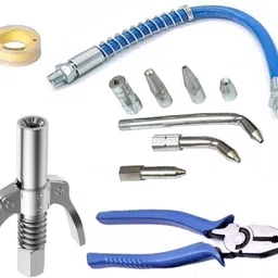 epitech mart Grease Gun Coupler With 12'' Pipe, 7Pc Nozzle State, 8'' Plier, 1Pc Teflon Tape Manual Dispenser-picture-40