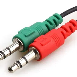 DRUMSTONE Red, Green 3.5mm Audio Jack Splitter Adapter Cable Headphone & Microphone Converter Phone Converter-image-31