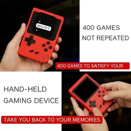 Game box 400 in one handheld game for Children, Adults with 620 (Red) Holiday Edition image 2