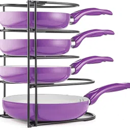 meena enterprises Utensil Kitchen Rack 5-Tier Tawa Pan Holder Taba Tavaa Kitchen Rack Stand – Vertical & Horizontal Use Iron-picture-17