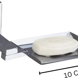 gloxy Rustproof Soap Stand for Bathroom/Kitchen | Wall Mounted Soap Dish Stainless Steel Toilet Paper Holder image 2