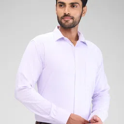 park avenue Men Slim Fit Self Design Formal Shirt image 2