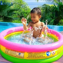 tiny tales 3Feet Tub 3 Ring Inflatable Kiddie Baby Swimming Pool Inflatable Swimming Pool image 5