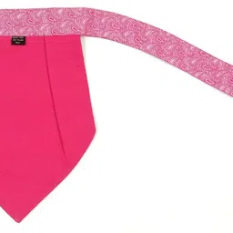 GOOD ONE STORE Micro Cravat set with pocket square for Men's (Magenta 103) Cravat image 2