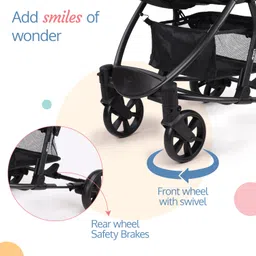 luvlap Regal Baby Stroller / Pram with 5 point Safety Harness Stroller image 4