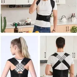 brijj helth care Posture Corrector Belt for Men & Women Posture Fixing Belt (Black) Posture Corrector image 2