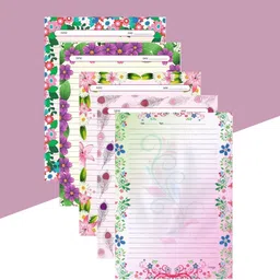 jainil A4 Designer Project Sheets 80 GSM | Premium Quality Colored & White Sheets A4 Notebook One Side Rulled 80 Pages-picture-44