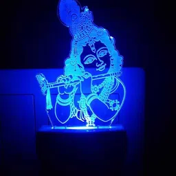 ajanta Krishna Bhagwan With Bansari(Code:2070) 3D Night Lamp-picture-45