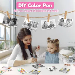 CASON 1 Instant camera Mini Camera Printer, 1080P HD & 48MP Instant Photo Camera for Kids with Print Instant Camera image 4