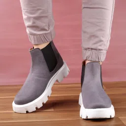 ikotal New Stylish Grey Casual Chelsea Boot And Ankle Boot For Men Boots For Men image 5