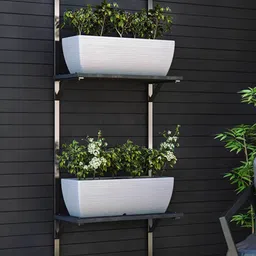 planters White Polymer Fabi Medium Planter image 1