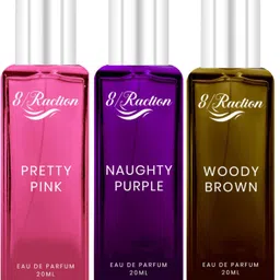 8raction Platinum Luxury parfum Pretty Pink+Naughty Purple+Woody Brown 20ml Combo-03 Eau de Parfum - 60 ml-picture-17