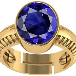 sidhgems 7.25 Ratti 6.50 Crt Natural Blue Sapphire Neelam Gemstone Ring Silver Sapphire Silver Plated Ring image 3