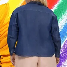 wingzss Women Regular Fit Solid Button Down Collar Casual Shirt image 2