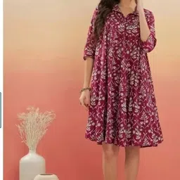 rilake Women Printed Cotton Blend Anarkali Kurta image 4