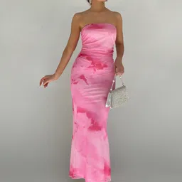 fashion yari Women Bodycon Pink Maxi/Full Length Dress-picture-18