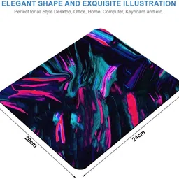 Athivafashion Computer Mouse Mat with Anti-Slip Rubber Base & Smooth Mouse Control Mousepad image 2