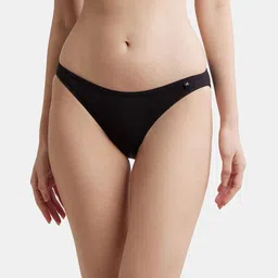 jockey SS02 Super Combed Cotton Elastane Stretch Women Bikini Black Panty-picture-26