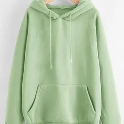 juneberry Women Full Sleeve Solid Hooded Sweatshirt image 5