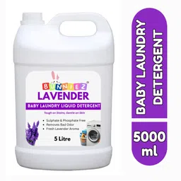 bunniez Baby Laundry detergent Safe & Gentle Clothes, Removes Germs No Harmful Chemicals Lavender Liquid Detergent-picture-33
