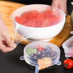 pestop Flexible Covers for Rectangle, Round, Square Bowls, Dishes, Plates 2.6 inch, 3.8 inch, 4.5 inch, 5.7 inch, 6.8 inch, 8.8 inch Lid Set image 5