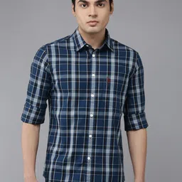 u.s. polo assn. Men Regular Fit Checkered Cut Away Collar Casual Shirt-picture-41