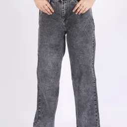zayla Women Relaxed Fit Mid Rise Grey Jeans-picture-33