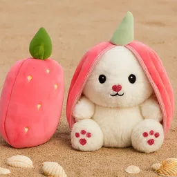 marselite Strawberry Bunny Rabbit Soft Toy for Girls Bedroom Gift and Home Decor - 25 cm-picture-39